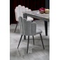 Scaun in stil scandinav, design nonconformist, tapiterie bej, picioare din metal, 53x83x46 cm Scaun in stil scandinav, design nonconformist, tapiterie bej, picioare din metal, 53x83x46 cm