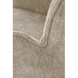 Scaun tapitat living/sufragerie Halmar K553, cadru metal, rotativ 360 grade, stil modern, 60x66x96x52cm, stofa, bej