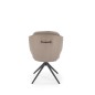 Scaun tapitat de living, rotativ la 180 de grade, design modern, cadru metalic, piele si stofa, gri Scaun tapitat de living, rotativ la 180 de grade, design modern, cadru metalic, piele si stofa, gri