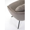 Scaun tapitat living/sufragerie Halmar K554, cadru metal, rotativ 160 grade, stil modern, 58x67x90x51cm, piele/stofa, gri
