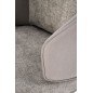 Scaun tapitat de living, rotativ la 180 de grade, design modern, cadru metalic, piele si stofa, gri Scaun tapitat de living, rotativ la 180 de grade, design modern, cadru metalic, piele si stofa, gri