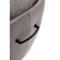 Scaun tapitat de living, rotativ la 180 de grade, design modern, cadru metalic, piele si stofa, gri Scaun tapitat de living, rotativ la 180 de grade, design modern, cadru metalic, piele si stofa, gri