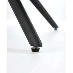 Scaun tapitat living/sufragerie Halmar K554, cadru metal, rotativ 160 grade, stil modern, 58x67x90x51cm, piele/stofa, gri