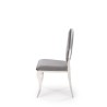Scaun tapitat living/sufragerie Halmar K555, cadru metal,  stil glamour, 48x52x96x46cm, catifea, gri