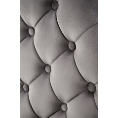 Scaun tapitat living/sufragerie Halmar K555, cadru metal,  stil glamour, 48x52x96x46cm, catifea, gri