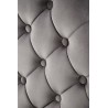 Scaun tapitat living/sufragerie Halmar K555, cadru metal,  stil glamour, 48x52x96x46cm, catifea, gri