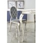 Scaun elegant pentru living sau hotel, spatar matlasat, cadru otel, stil glamour, catifea gri