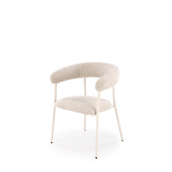 Scaun tapitat living/sufragerie Halmar K557, cadru metal,  stil clasic, 60x54x75x42cm, stofa, bej