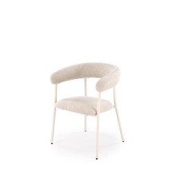 Scaun tapitat living/sufragerie Halmar K557, cadru metal,  stil clasic, 60x54x75x42cm, stofa, bej