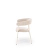 Scaun tapitat living/sufragerie Halmar K557, cadru metal,  stil clasic, 60x54x75x42cm, stofa, bej