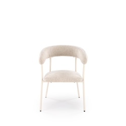 Scaun tapitat living/sufragerie Halmar K557, cadru metal,  stil clasic, 60x54x75x42cm, stofa, bej