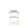 Scaun tapitat living/sufragerie Halmar K557, cadru metal,  stil clasic, 60x54x75x42cm, stofa, bej
