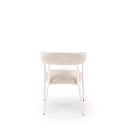 Scaun tapitat living/sufragerie Halmar K557, cadru metal,  stil clasic, 60x54x75x42cm, stofa, bej