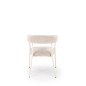 Scaun tapitat, stofa si metal, design clasic, picioare antiderapante, 60x54x75x42 cm, bej