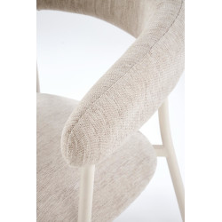 Scaun tapitat living/sufragerie Halmar K557, cadru metal,  stil clasic, 60x54x75x42cm, stofa, bej