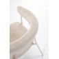 Scaun tapitat, stofa si metal, design clasic, picioare antiderapante, 60x54x75x42 cm, bej