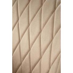 Scaun living/sufragerie Halmar K558, cadru metal,  stil clasic, 59x60x86x47cm, piele, bej