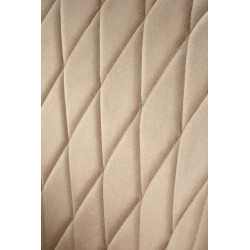 Scaun living/sufragerie Halmar K558, cadru metal,  stil clasic, 59x60x86x47cm, piele, bej