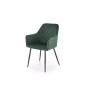 Scaun tapitat Halmar K558, cadru din metal, pentru living, design modern, 59x86 cm, catifea