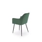 Scaun tapitat Halmar K558, cadru din metal, pentru living, design modern, 59x86 cm, catifea