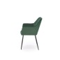 Scaun tapitat Halmar K558, cadru din metal, pentru living, design modern, 59x86 cm, catifea