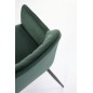 Scaun tapitat Halmar K558, cadru din metal, pentru living, design modern, 59x86 cm, catifea