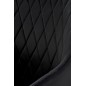 Scaun living/sufragerie Halmar K558, cadru metal, suporturi antiderapante, stil clasic, 59x60x86x47cm, negru