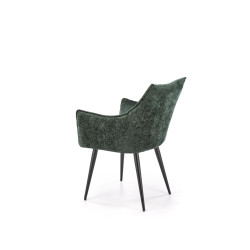 Scaun tapitat living/sufragerie Halmar K559, cadru metal,  stil modern, 60x59x85x47cm, stofa, verde