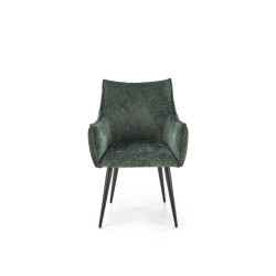 Scaun tapitat living/sufragerie Halmar K559, cadru metal,  stil modern, 60x59x85x47cm, stofa, verde