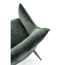 Scaun tapitat living/sufragerie Halmar K559, cadru metal,  stil modern, 60x59x85x47cm, stofa, verde