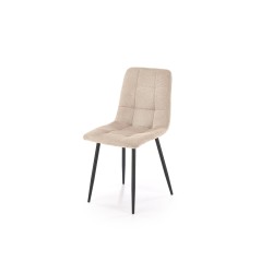 Scaun tapitat living/sufragerie Halmar K560, cadru metal, spatar matlasat, stil modern, 45x53x88x47cm, stofa, crem