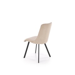 Scaun living, stil scandinav, picioare metalice, tapiterie stofa bej, 44x58x47 cm, model Halmar K561