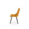 Scaun tapitat living/sufragerie Halmar K561, cadru metal, spatar matlasat, stil scandinav, 44x58x85x47cm, stofa, portocaliu