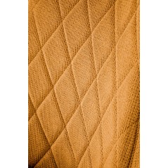 Scaun tapitat living/sufragerie Halmar K561, cadru metal, spatar matlasat, stil scandinav, 44x58x85x47cm, stofa, portocaliu