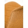 Scaun tapitat living/sufragerie Halmar K561, cadru metal, spatar matlasat, stil scandinav, 44x58x85x47cm, stofa, portocaliu