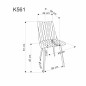 Scaun de living in stil scandinav, cadru metalic, tapiterie din stofa, spatar matlasat, 44x47x85 cm, negru/musta Scaun de living in stil scandinav, cadru metalic, tapiterie din stofa, spatar matlasat, 44x47x85 cm, negru/musta