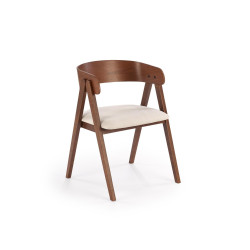 Scaun tapitat living/sufragerie Halmar K562, cadru lemn,  stil scandinav, 55x49x75x45cm, stofa, bej