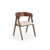 Scaun tapitat living/sufragerie Halmar K562, cadru lemn, stil scandinav, 55x49x75x45cm, stofa, bej