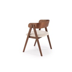 Scaun tapitat living/sufragerie Halmar K562, cadru lemn,  stil scandinav, 55x49x75x45cm, stofa, bej