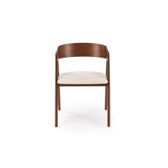 Scaun tapitat living/sufragerie Halmar K562, cadru lemn,  stil scandinav, 55x49x75x45cm, stofa, bej