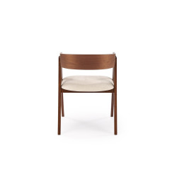 Scaun tapitat living/sufragerie Halmar K562, cadru lemn,  stil scandinav, 55x49x75x45cm, stofa, bej