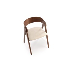 Scaun tapitat living/sufragerie Halmar K562, cadru lemn,  stil scandinav, 55x49x75x45cm, stofa, bej