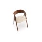 Scaun din lemn masiv pentru living si dining, tapitat cu stofa, stil scandinav, latime 55 cm, nuc/bej deschis Scaun din lemn masiv pentru living si dining, tapitat cu stofa, stil scandinav, latime 55 cm, nuc/bej deschis