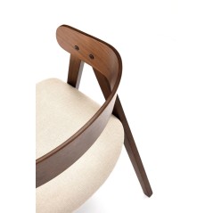 Scaun tapitat living/sufragerie Halmar K562, cadru lemn,  stil scandinav, 55x49x75x45cm, stofa, bej