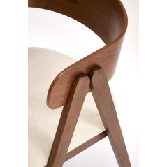 Scaun tapitat living/sufragerie Halmar K562, cadru lemn,  stil scandinav, 55x49x75x45cm, stofa, bej