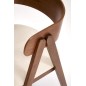 Scaun din lemn masiv pentru living si dining, tapitat cu stofa, stil scandinav, latime 55 cm, nuc/bej deschis Scaun din lemn masiv pentru living si dining, tapitat cu stofa, stil scandinav, latime 55 cm, nuc/bej deschis
