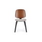 Scaun clasic din lemn, pentru living, tapiterie stofa, inaltime 81 cm, model Halmar, gri