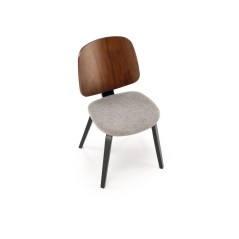 Scaun tapitat living/sufragerie Halmar K563, cadru lemn,  stil clasic, 54x45x81x45cm, stofa, gri
