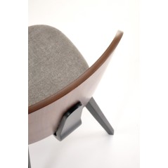 Scaun tapitat living/sufragerie Halmar K563, cadru lemn,  stil clasic, 54x45x81x45cm, stofa, gri