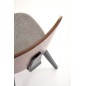 Scaun clasic din lemn, pentru living, tapiterie stofa, inaltime 81 cm, model Halmar, gri